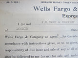 1911 Wells Fargo Branch Money Order Agents Agreement - Yesteryear Essentials
 - 3