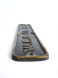 Antique Cast Iron Wells Fargo Baggage Cart Name Plate - Yesteryear Essentials
 - 9