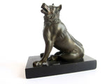 Antique Metal Molossian Hound Dog Sculpture - Yesteryear Essentials
 - 1