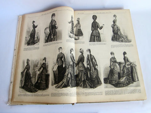 1877 Hardcover Magazine "The Queen" - The Ladys Newspaper - Yesteryear Essentials
 - 1