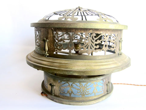 Vintage Brass Round Ceiling Chandelier - Yesteryear Essentials
 - 1