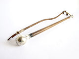 Antique Silver Ball Leather Horse Riding Caballeros Whip - Yesteryear Essentials
 - 1