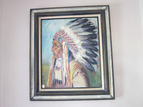 Lakota Indian Chief Oil Painting -  Red Cloud - Yesteryear Essentials
 - 1