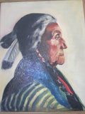 Western Art  Native American Warrior Oil Painting - Yesteryear Essentials
 - 11