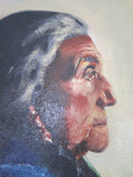 Western Art  Native American Warrior Oil Painting - Yesteryear Essentials
 - 3