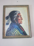 Western Art  Native American Warrior Oil Painting - Yesteryear Essentials
 - 9