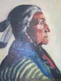 Western Art  Native American Warrior Oil Painting - Yesteryear Essentials
 - 2