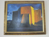 Blue and Yellow Taos Art Architectural Painting - Yesteryear Essentials
 - 7