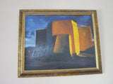 Blue and Yellow Taos Art Architectural Painting - Yesteryear Essentials
 - 9