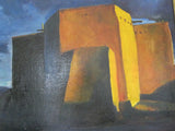 Blue and Yellow Taos Art Architectural Painting - Yesteryear Essentials
 - 3