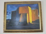 Blue and Yellow Taos Art Architectural Painting - Yesteryear Essentials
 - 2
