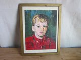 Vintage Oil Painting of Young Boy In Red - Benjamin '68 - Yesteryear Essentials
 - 6