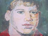 Vintage Oil Painting of Young Boy In Red - Benjamin '68 - Yesteryear Essentials
 - 8