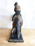Vintage Spelter Metal Horse Figurine with Jockey - Yesteryear Essentials
 - 5