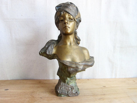 Sheherezade Bronzed Mille et Une Nuits Sculpture - after Emmanuel Villanis - Yesteryear Essentials
 - 1