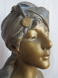 Sheherezade Bronzed Mille et Une Nuits Sculpture - after Emmanuel Villanis - Yesteryear Essentials
 - 6