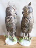Vintage Pair of 13.5" Ceramic Owl Figurines - Yesteryear Essentials
 - 2