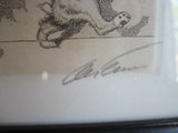 1930's signed Boris O Klein Canine Hand Colored Print - "Eternels Ennemis" - Yesteryear Essentials
 - 5
