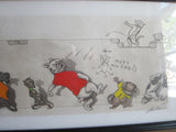 1930's signed Boris O Klein Canine Hand Colored Print - "Eternels Ennemis" - Yesteryear Essentials
 - 3