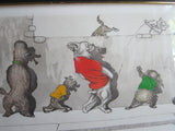 1930's signed Boris O Klein Canine Hand Colored Print - 'Sus au Curieux' - Yesteryear Essentials
 - 2