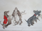 1930's signed Boris O Klein Canine Hand Colored Print - 'Le Malentendu' - Yesteryear Essentials
 - 3