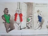 1930's signed Boris O Klein Canine Hand Colored Print - 'Tu Viens Beau Blond' - Yesteryear Essentials
 - 2