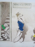 1930's signed Boris O Klein Canine Hand Colored Print - 'Tu Viens Beau Blond' - Yesteryear Essentials
 - 6