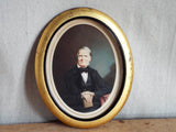 19th C Antique Miniature Hand Painted Portait Photo by Samuel Broadbent - Yesteryear Essentials
 - 1