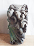 Vintage Garden Decor Stone Greenman Wall Fountain Sculpture - Yesteryear Essentials
 - 7