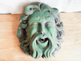 Vintage Garden Decor Stone Greenman Wall Fountain Sculpture