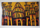 Vintage Signed Oil on Canvas Cuban Cityscape - 48" by 31" - Yesteryear Essentials
 - 2