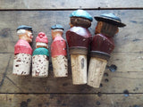 Vintage Set of 5 Anri Wood Carving Wine Stoppers - Yesteryear Essentials
 - 6