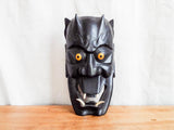 Vintage Wooden Carved Japanese Noh Devil Mask, Wall Hanging - Yesteryear Essentials
 - 1