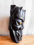 Vintage Wooden Carved Japanese Noh Devil Mask, Wall Hanging - Yesteryear Essentials
 - 6