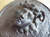 Antique Bronze Medusa Plaque French Medal Medallion - Yesteryear Essentials
 - 3