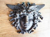 Vintage Bronze winged Medusa Plaque Medal Medallion - Yesteryear Essentials
 - 8