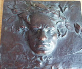 Vintage Bronze Beethoven Portrait Medal Franz Stiasny - Yesteryear Essentials
 - 2