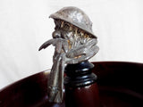 Antique Bronze Bruce Bairnsfather 'Old Bill' Hood Ornament - Yesteryear Essentials
 - 3