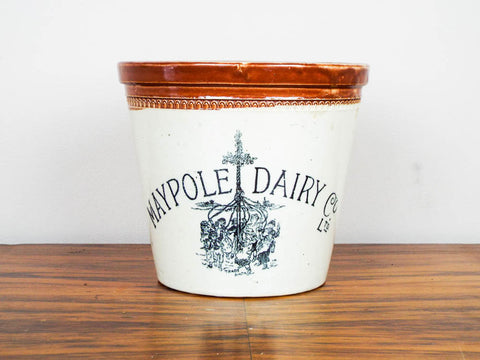 Antique Maypole Dairy Co Ltd 4lb Crock Jar - Yesteryear Essentials
 - 1