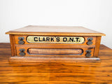 Antique Clarks ONT Wooden 2 Drawer Sewing Spool Display Cabinet Box - Yesteryear Essentials
 - 8