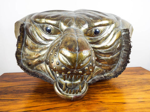 Vintage Signed Sergio Bustamante Lifesize Tiger Head Copper & Brass Sculpture 12/100 - Yesteryear Essentials
 - 1