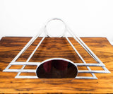 Vintage Art Deco Machine Age Chrome Skyscraper Design Side Tables - Yesteryear Essentials
 - 9