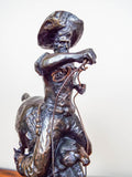 Vintage Bronze Horse & Cowboy Figurine Statue by Millar 188/200 1980 - Yesteryear Essentials
 - 7
