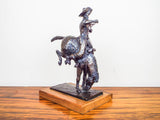 Vintage Bronze Horse & Cowboy Figurine Statue by Millar 188/200 1980 - Yesteryear Essentials
 - 1