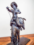 Vintage Bronze Horse & Cowboy Figurine Statue by Millar 188/200 1980 - Yesteryear Essentials
 - 2