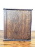 Antique Primitive Wooden Mahogany Cabinet Case With Secret Drawers