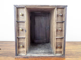 Antique Primitive Wooden Mahogany Cabinet Case With Secret Drawers - Yesteryear Essentials
 - 6