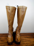 Antique Victorian Long Brown Leather Vintage Boots - Yesteryear Essentials
 - 4