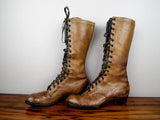 Antique Victorian Long Brown Leather Vintage Boots - Yesteryear Essentials
 - 2