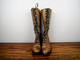 Antique Victorian Long Brown Leather Vintage Boots - Yesteryear Essentials
 - 1